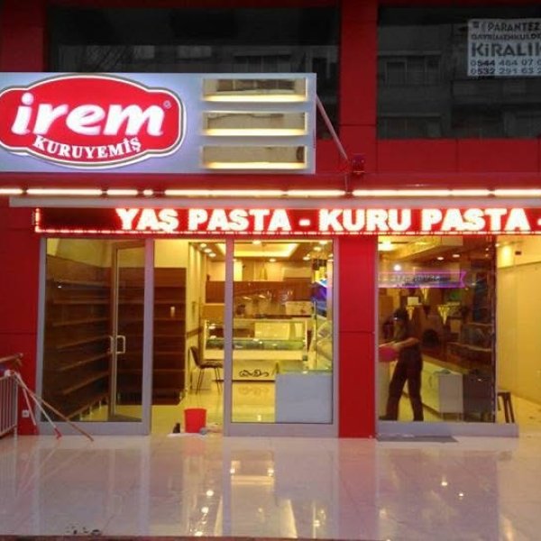 İrem Kuruyemiş & Pastane Komple Cephe ve Tabela Uygulamamız